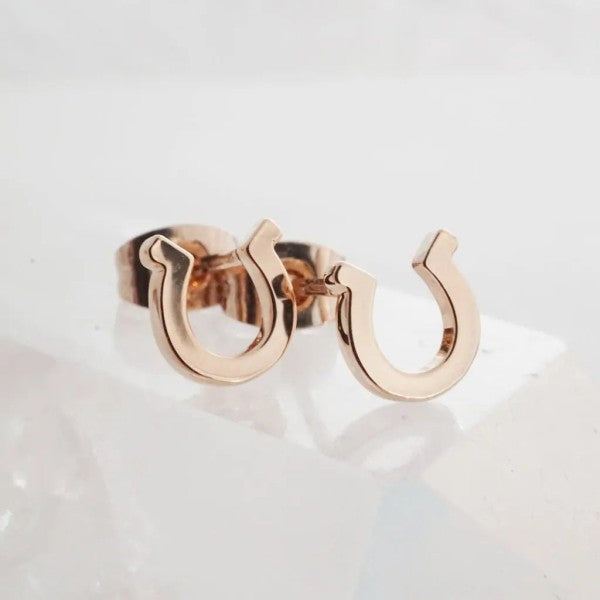 Horseshoe Stud Earrings Trendy Earrings Outfit Idea for Women | Ro + Ivy