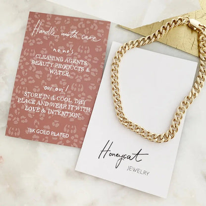 Bold Thick Chain Bracelet — Stackable Adjustable Statement Everyday Jewelry - Bracelets