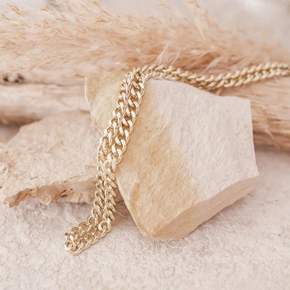 Bold Thick Chain Necklace — Statement Layering Adjustable Everyday Jewelry - Necklaces