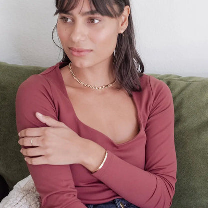 Bold Thick Chain Necklace — Statement Layering Adjustable Everyday Jewelry - Necklaces