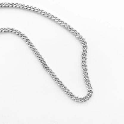 Bold Thick Chain Necklace — Statement Layering Adjustable Everyday Jewelry - Necklaces