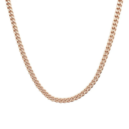 Bold Thick Chain Necklace — Statement Layering Adjustable Everyday Jewelry - Rose Gold Necklaces