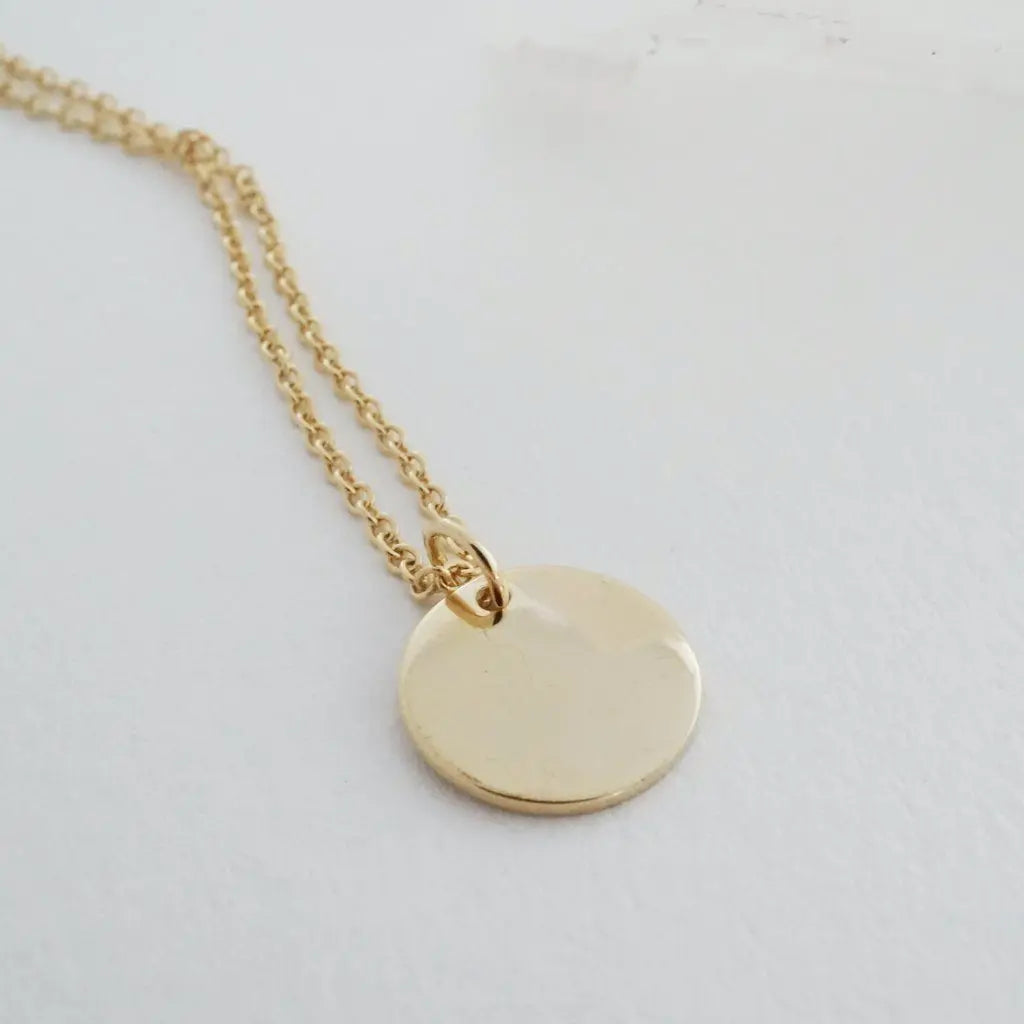 Miniature Sun Disc Charm Bracelet — Delicate Stackable Everyday Jewelry - Bracelets