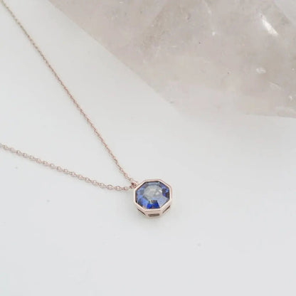 Ode To Rose Faceted Crystal Pendant Necklace — Shimmering Multi-Angle Layering Jewelry - Necklaces
