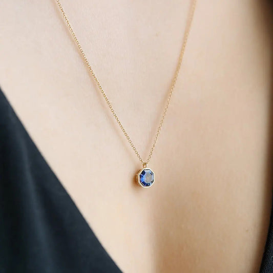 Ode To Rose Faceted Crystal Pendant Necklace — Shimmering Multi-Angle Layering Jewelry - Necklaces