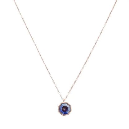 Ode To Rose Faceted Crystal Pendant Necklace — Shimmering Multi-Angle Layering Jewelry - Rose Gold Necklaces