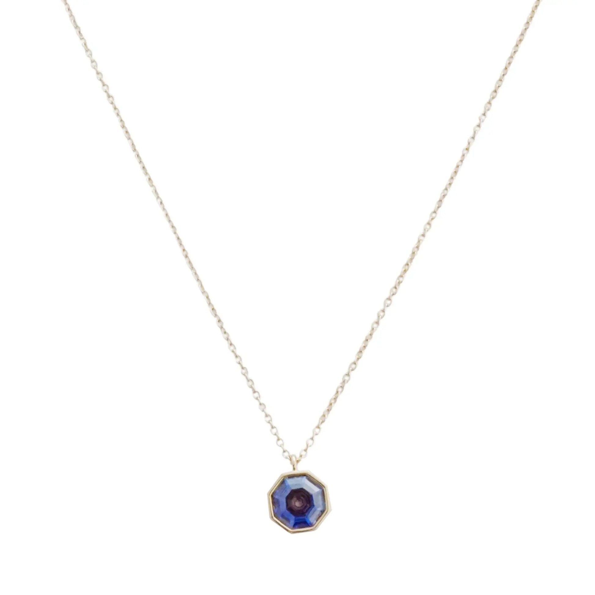 Ode To Rose Faceted Crystal Pendant Necklace — Shimmering Multi-Angle Layering Jewelry - Gold Necklaces