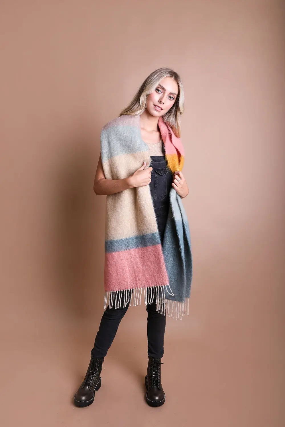 Soft Mohair Scarf - This Years Classic Pink Sage