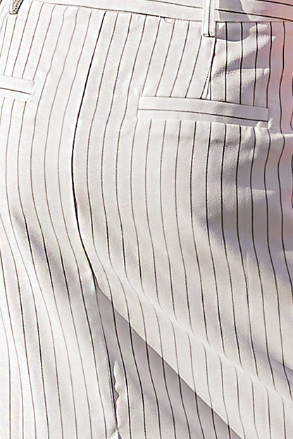 Striped Full Length Skirt with Back Slit | Trendy Skirts Outfit Idea for Women by Ro + Ivy | Elevated Basics, Modern Comfort & Style