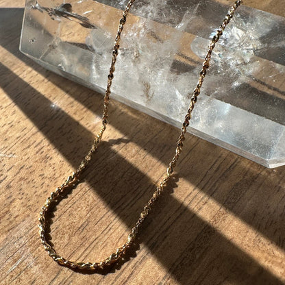 Tinsel Chain Necklace — Shimmering Light-Catching Layering Everyday Jewelry - Necklaces