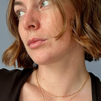 Tinsel Chain Necklace — Shimmering Light-Catching Layering Everyday Jewelry - Necklaces