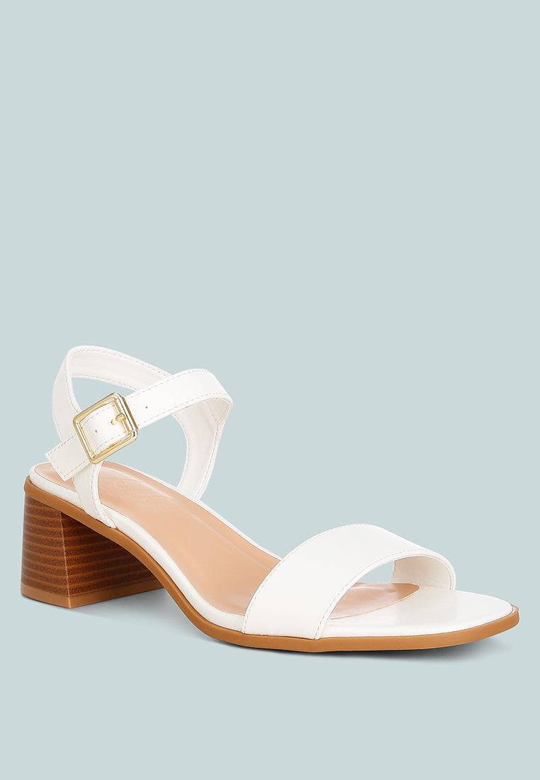 Women's Stacked Heel Sandals, Cushioned Comfort Sole - Sandals