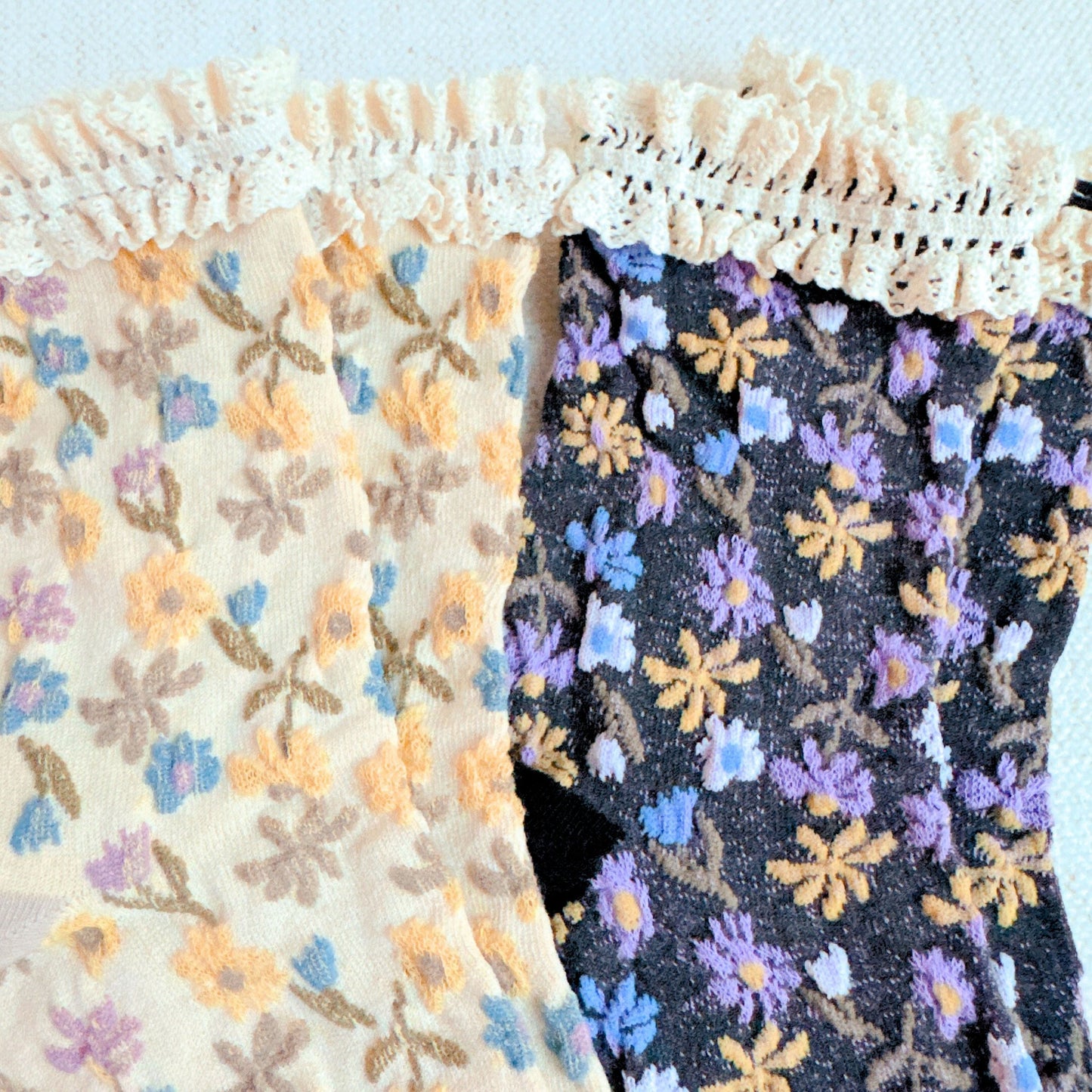 Vintage Blossom Socks Set Of 2 - Socks