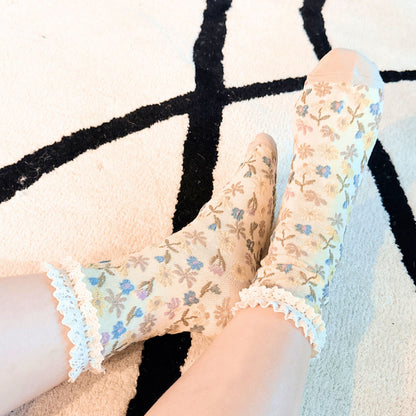 Vintage Blossom Socks Set Of 2 - Socks