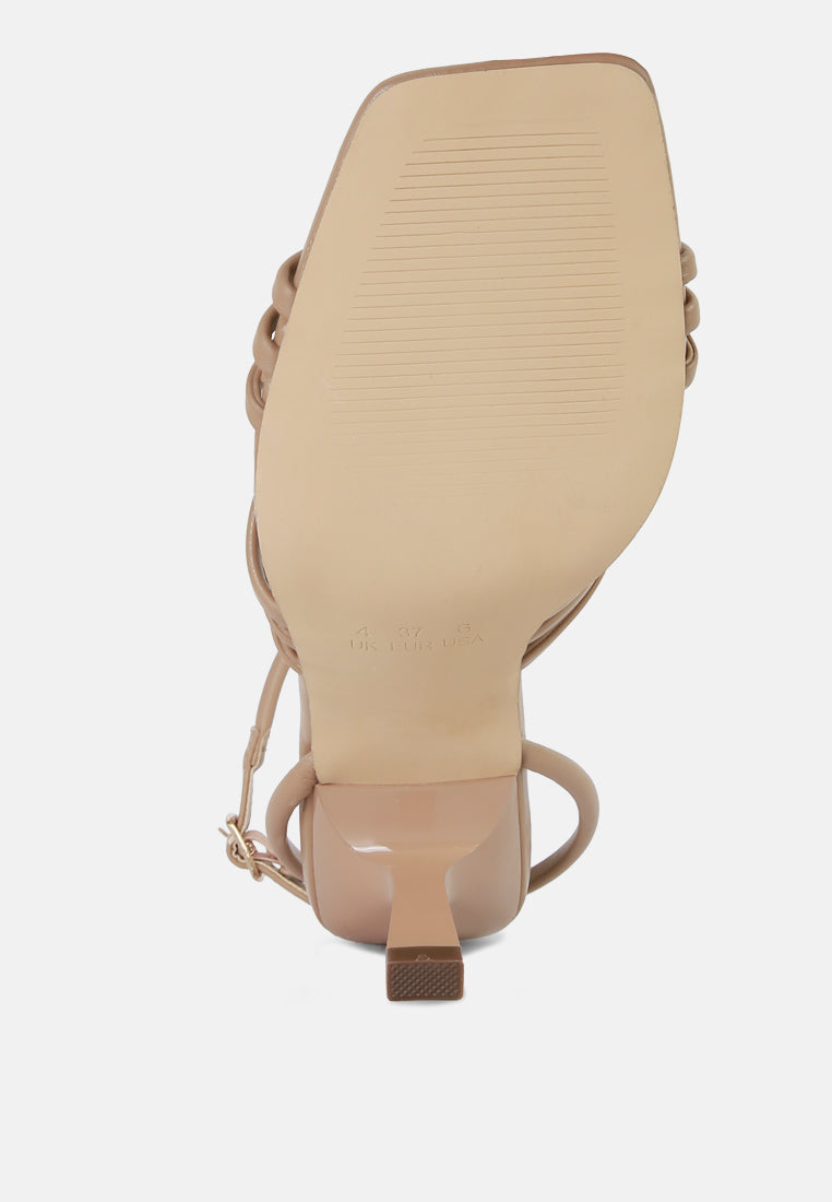 Women's Box Knot Pin Heel Sandals - Sandals