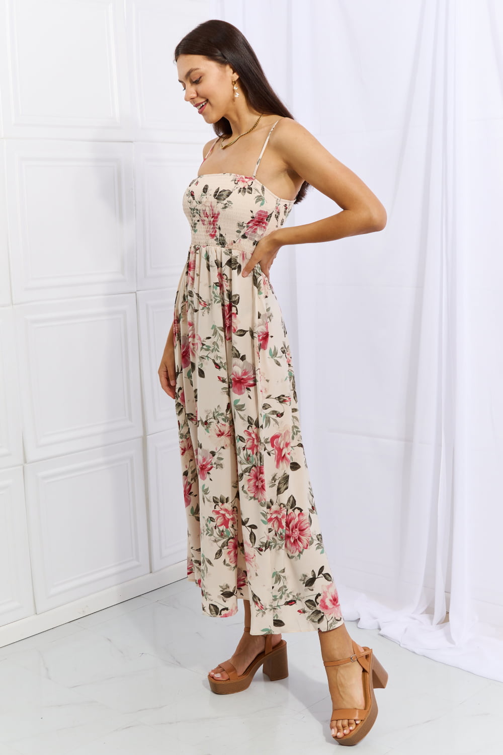 Hold Me Tight Sleeveless Floral Maxi Dress in Pink for Women | Maxi Dresses | Ro + Ivy