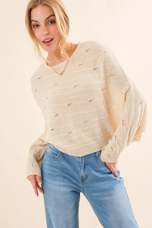Women's Dolman Sleeves Sweater Knit Top | Knit Tops | Ro + Ivy