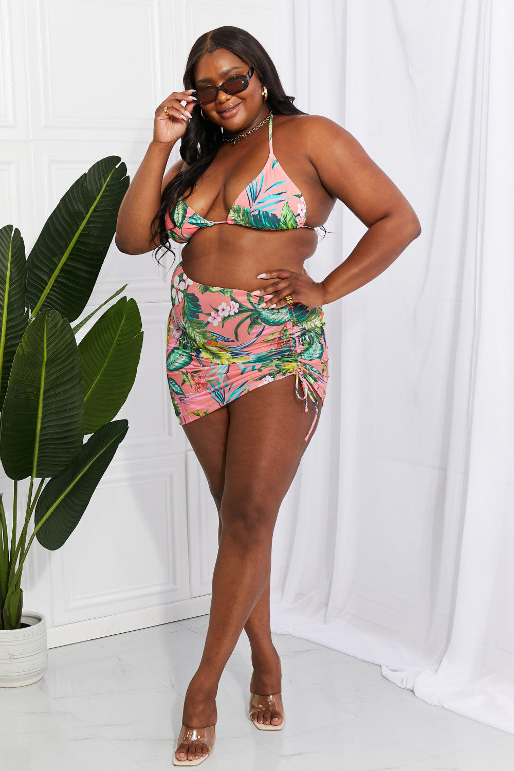 Women's Paradise Awaits Triangle Bikini and Sarong Set | Bikini | Ro + Ivy