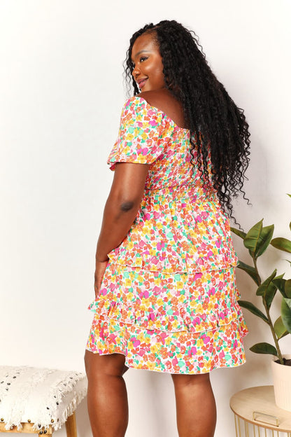 Women's Smocked Sweetheart Neck Flounce Sleeve Mini Dress | Mini Dresses | Ro + Ivy