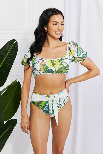 Women's Vacay Ready Puff Sleeve Bikini in Floral | Bikini | Ro + Ivy