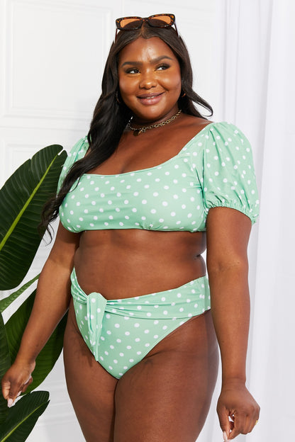 Women's Vacay Ready Puff Sleeve Bikini in Gum Leaf | Bikini | Ro + Ivy